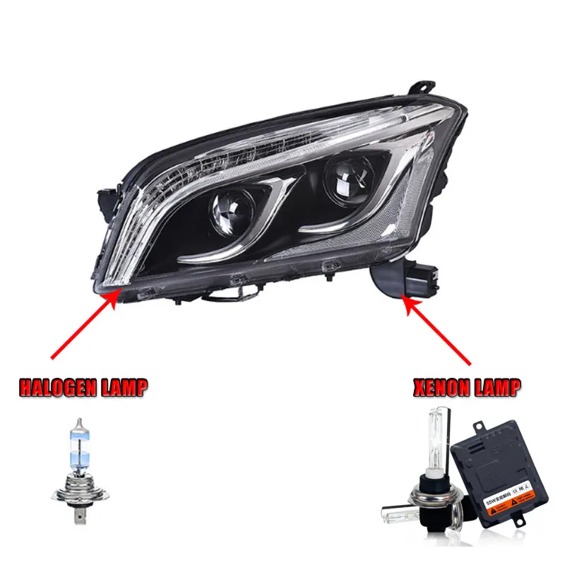 halogen high beam 2 шт. автомобильный стиль светодиодный фары для Chevrolet Trax 13-16 для Trax Головной фонарь светодиодный объектив двойной луч H7 HID Xenon bi xenon объектив - Цвет: halogen high beam