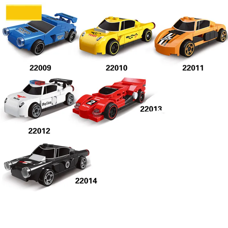 

6PCS Racing Car Model Building Blocks Bricks Kids Girl Boys DIY Birthday Christmas Gifts Funny Toy