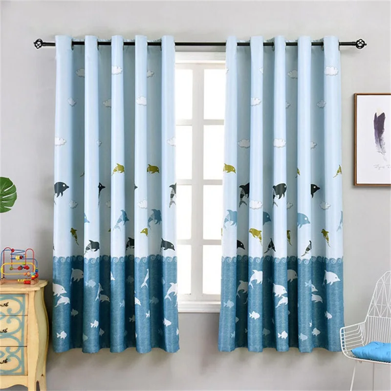 Занавеска светонепроницаемая с изображением дельфина 2 м|Занавеска| |