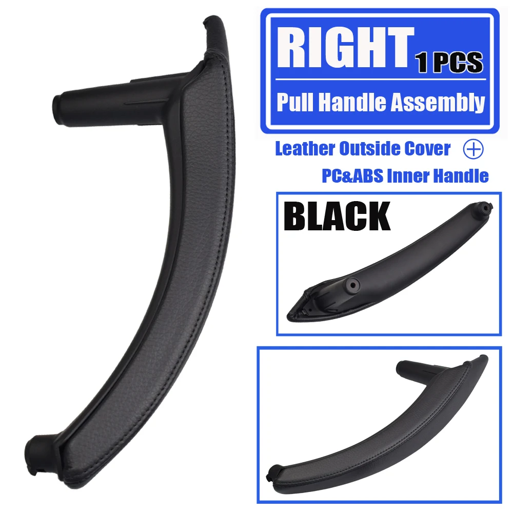 Lhd Rhd Interior Passenger Doors Pull Handle With Leather Outer Cover