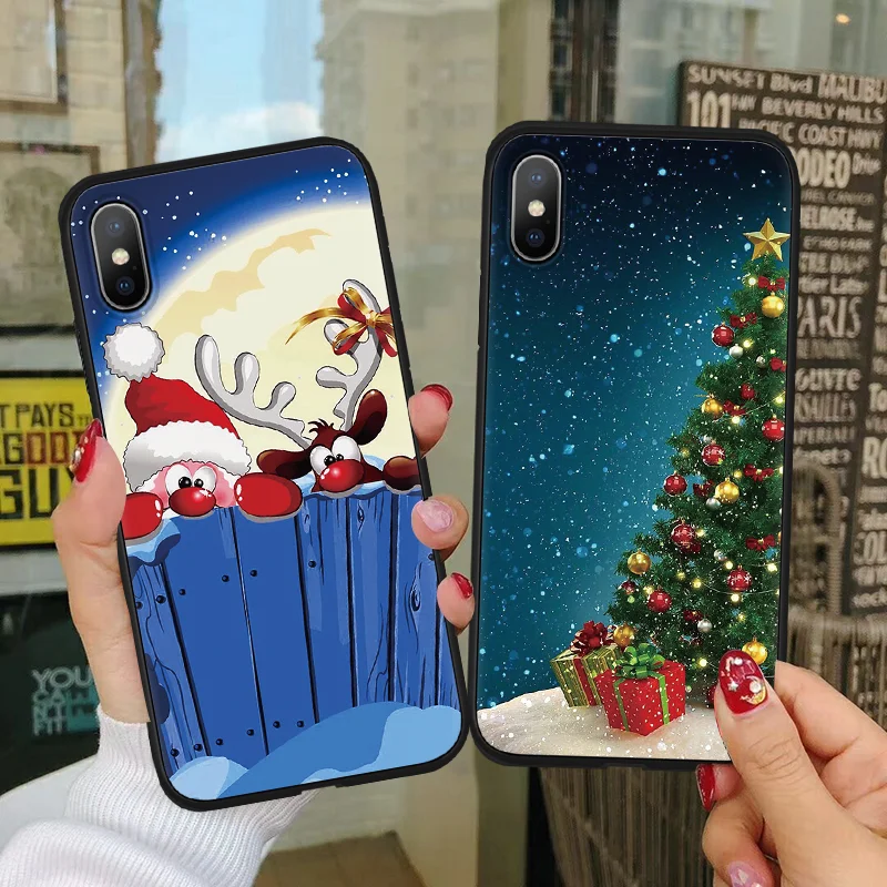 

Santa Claus For iPhone XS phone case Merry Christmas Soft TPU For iPhone XS Max XR X XS 7 8 Plus 5 S 6 6S Plus 11 Pro MAX 7 Case