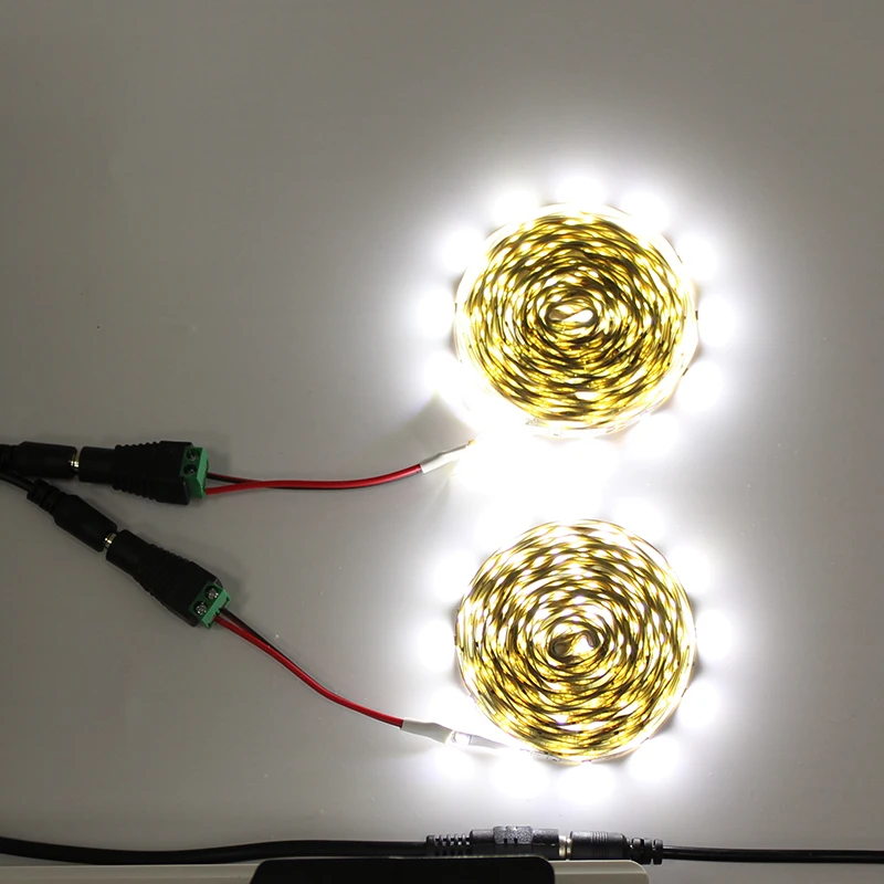 2835 Светодиодные ленты светильник 12 Вт водостойкый led RGB 5 м 10 м гибкий диода лента с дистанционным управлением, красный, синий цвет, теплая обувь Белый и зеленый цвета