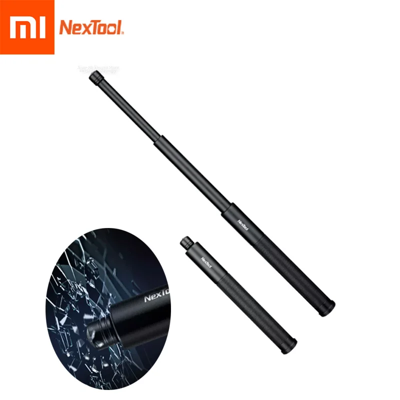 Black Xiaomi Mijia Nextool безопасная выживающая Расширительная штанга Автомобильная аварийная Личная защита разбитое окно спасательная штанга портативная телескопическая штанга - Цвет: Black