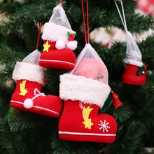 19*19 см рождественские носки украшения для дома мини милые конфеты Рождественский подарок сумка Детские праздничные принадлежности