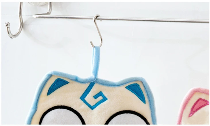 Kitchen cute hanging towel strong absorbent dish towel rag cartoon hand towel