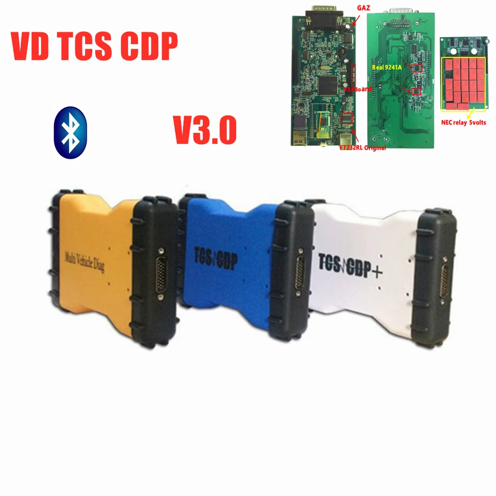 Лучшее качество VD TCS C-D-P 2016R0/2015R3 Keygen 3,0 pcb с Bluetooth OBD2 сканер MVD Multidiag obd автомобиля и грузовика диагностический инструмент