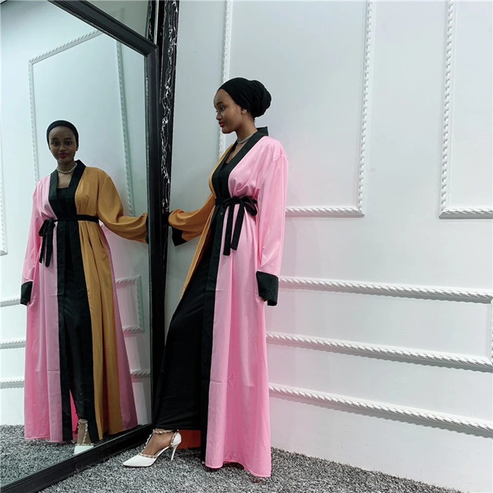 Абайя в арабском стиле Дубай кимоно кардиган мусульманское платье Абая для