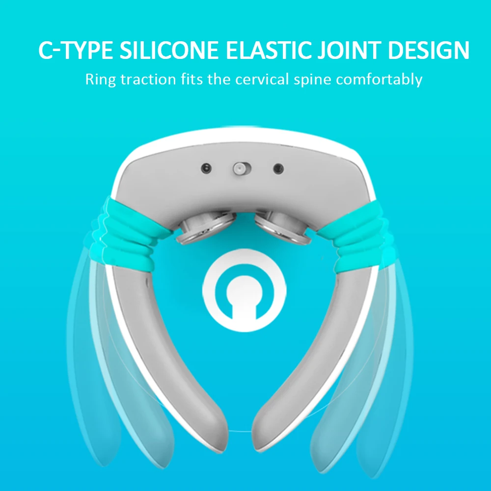 Massager de Pescoço Magnético-pulso sem Fio Modos de Massagem Elétrico Pescoço Cervical Massageador Recarregável 3d 4 Cabeças 6 15 Engrenagens Usb 10 Massager de pescoço elétrico usb magnético-pulso sem