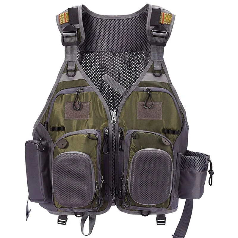 

Регулируемый размер, многофункциональный карманный жилет для рыбалки, Легкий Многофункциональный тактический жилет для спорта на открытом воздухе для мужчин и женщин, аксессуар для рыбалки