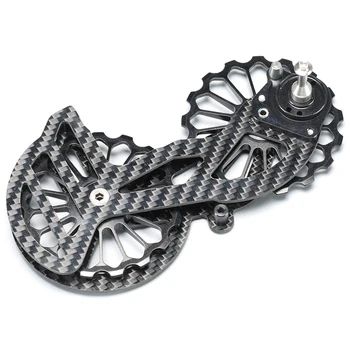 

17T Carbon Fiber Bicycle Ceramic Bearing Pulley Wheel Set Rear Derailleurs Guide for SRAM RED RIVAL FORCE 10S 11S