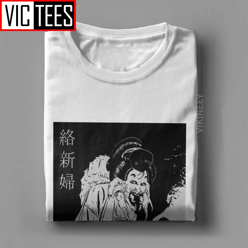 Гейша черный Junji Ito футболка для мужчин японский каго манга ужас Harajuku хлопковая футболка Новое поступление