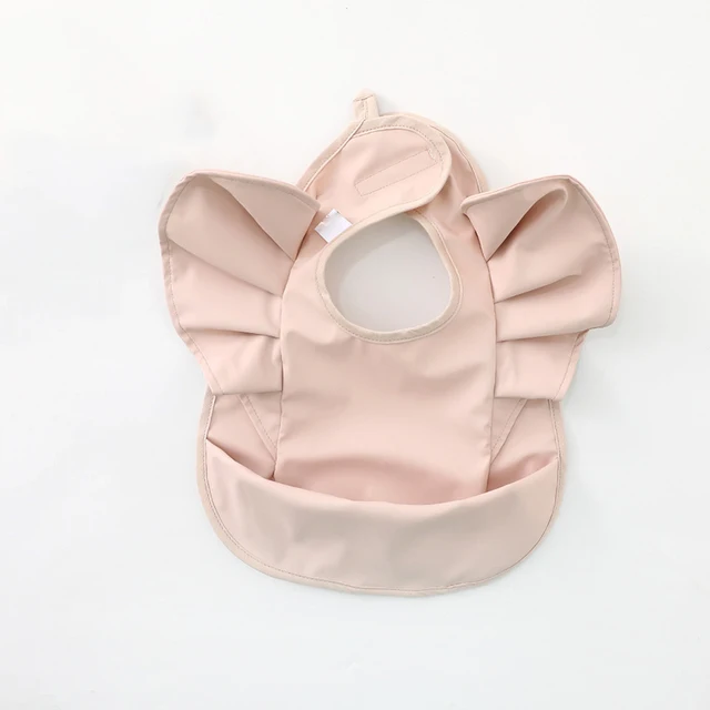 Baby Animal Shape Bibs Infant Toddler Burp Cloth Feeding Accessory Waterproof Washable Apron Tableware Lavender