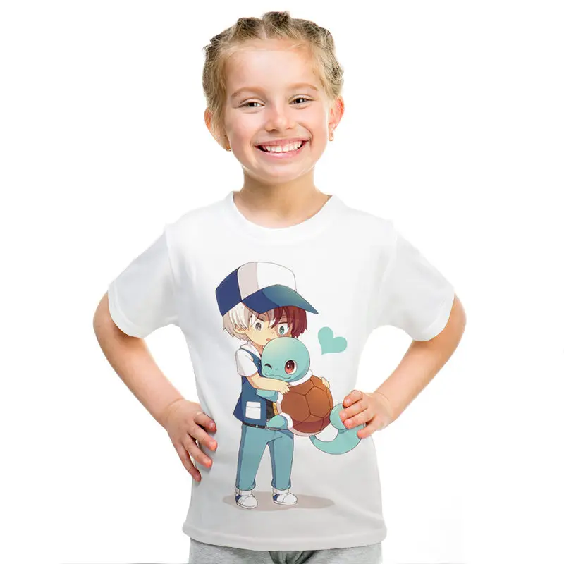 Новинка года, футболка для мальчиков футболка с короткими рукавами с изображением японского аниме детская белая одежда с рисунком для мальчиков