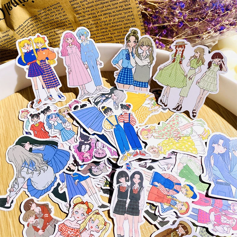 Cute Girlfriend Sticker DIY Scrapbooking Journal Collage Mobile Computer Diary Album Happy Planner Gift Sealing Decoration 55PCS cartoon stickers decorative stickers self adhesive stickers custom stickers stationery stickers anime stickers paper stickers adhesive stickers decorative labels stickers animal stickers