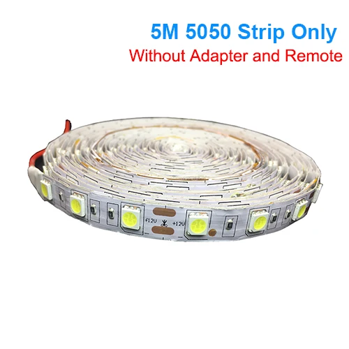 5050 Strip Only 5M Светодиодный светильник 5050 SMD DC12V 60 Светодиодный s/m 5 м/рулон гибкий светодиодный светильник RGB 5050 Светодиодная лента Водонепроницаемость-водонепроницаемая лента Fita - Испускаемый цвет: 5050 Strip Only 5M