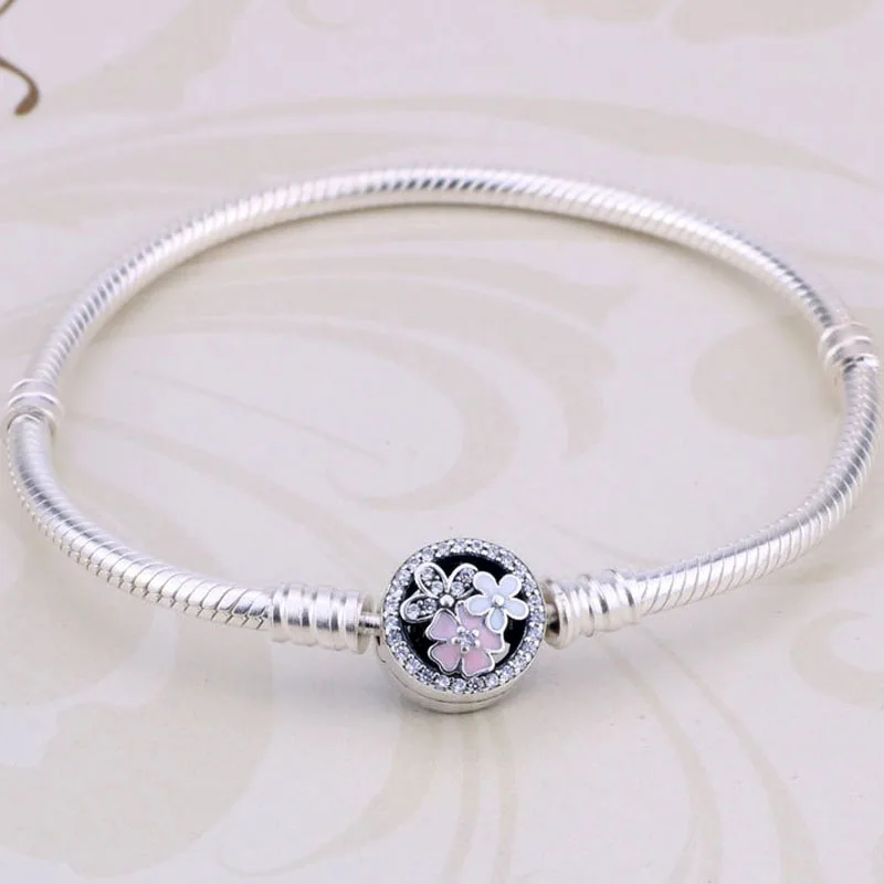 Поэтический браслет на цепочке с застежкой в виде змеи, подходит для бусины из стерлингового серебра 925, браслет с подвеской, ювелирные изделия в европейском стиле Diy