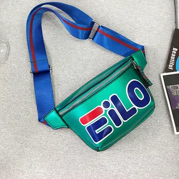 

Women's chest bag fashion versatile PU leather bright waist bag heuptas Crossbody bag