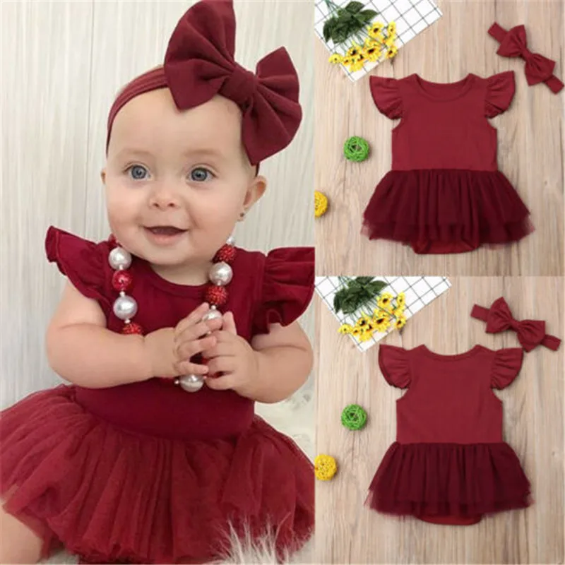 

2019 Newborn Infant Kids Baby Girl Romper Short Sleeve Cotton Jumpsuit Playsuit Summer Clothes 0-24M