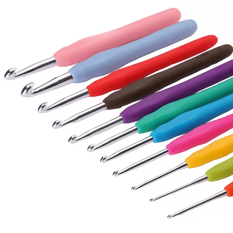 Crochet Hook Set Handle Knitting Needles 2.5mm 3mm 3.5mm 4mm 4.5mm 5mm 5.5