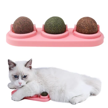 

Cat Natural Catnip Toy Pet Edible Treating Crazy Ball Kitten Safety Healthy Clean Teeth Protect The Stomach Cats Catmint Product