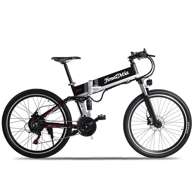26 дюймов складной электрический велосипед 48 V/350 W горный велосипед городской велосипед светодиодный задний фонарь алюминиевый корпус литий электрический помогать велосипед - Цвет: black