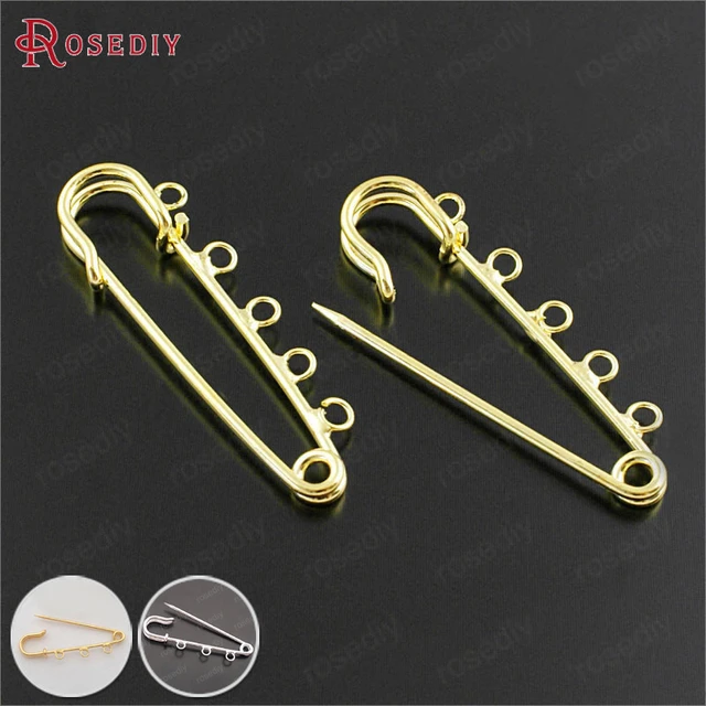 Jumbo Safety Pins,gray Kilt Pin Shawl Pins Three Loops Safety Broochs,15mm  Giant Safety Pins,decorative Pins30pcs 