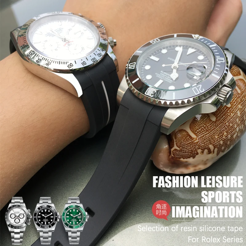 Rubber Silicone Watchband Fit For 
