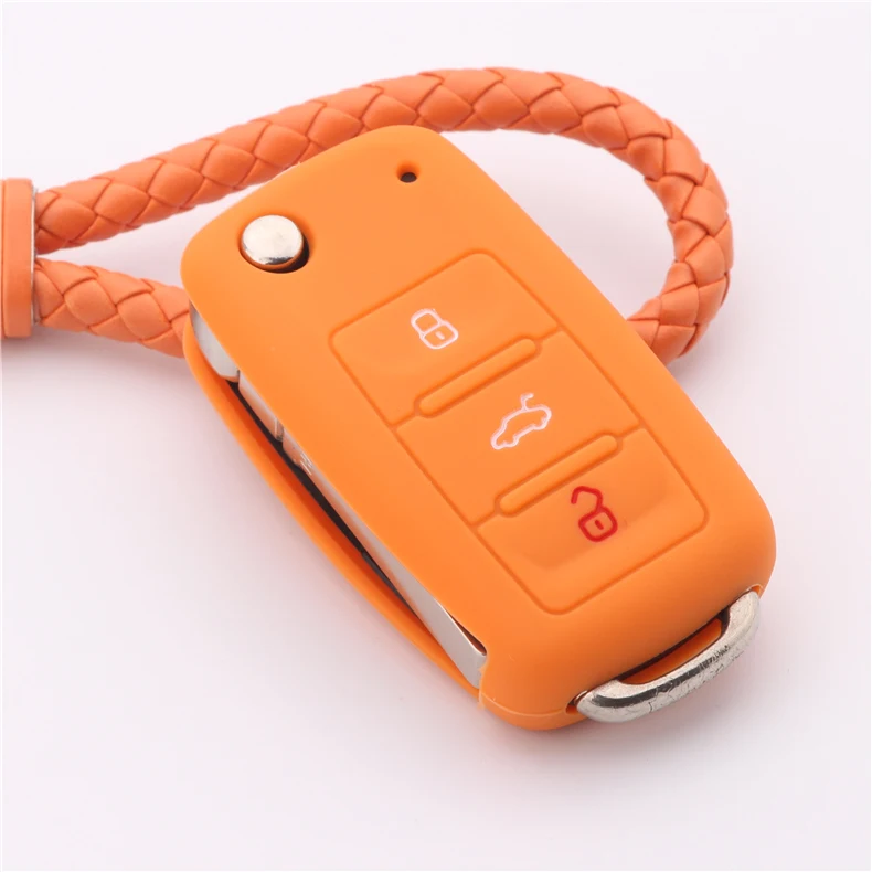 Чехол для ключей, чехол для ключей для V-W Volkswagen polo passat b5 golf 4 5 6 j-etta mk6 tiguan Gol CrossFox, 3 кнопки, автомобильные аксессуары