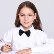 Детские очки с защитой от синего света, круглые гибкие очки для мальчиков и девочек, блокирующие голубые очки для компьютера, защитные очки для компьютера