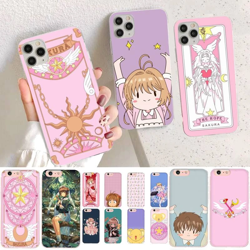 YNDFCNB Cardcaptor Sakura Phone Case for iphone 13 11 12 pro XS MAX 8 7 6 6S Plus X 5S SE 2020 XR case iphone 13 pro max cover