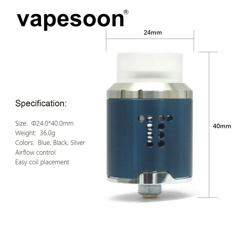 Vapesoon высокое качество падение RDA с BF squonk 510 pin электронная сигарета бак pk peerless rda fiT