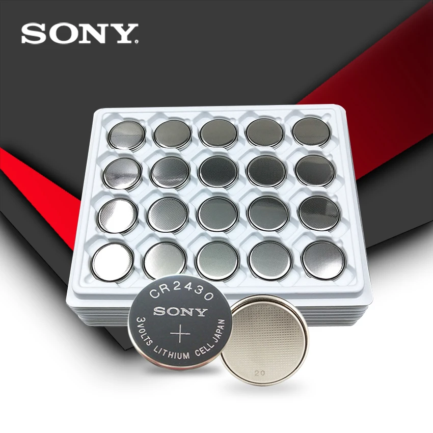 50pc Sony 100 Original CR2430 CR 2430 3V Lithium Button Cell Battery