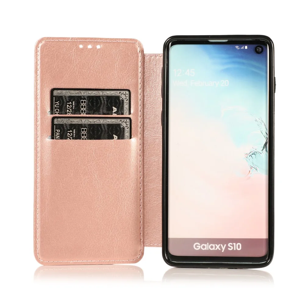 Ретро Кожаный чехол для samsung Galaxy S10e S10 S9 S8 Plus Магнитный Флип Бумажник карта Стенд чехол для samsung Note 10 Plus 9 8 Coque