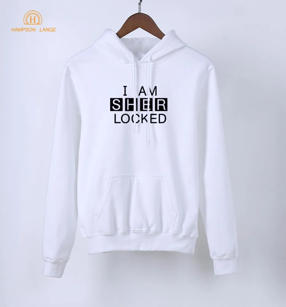 TV Show Sherlock Holmes hoodies I Am Sher locked Print Pullovers 2019 Spring Autumn Hot Sale Sweatshirt Women Long Sleeve Hooded