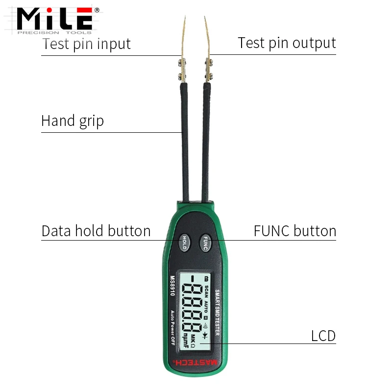 Цифровой мультиметр 3000 отсчетов Smart SMD RC Сопротивление Емкость измеритель диодов