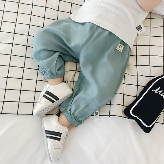 Mini Babe City/Новинка года; Летние противомоскитные штаны с гусеничной уткой; Брендовая детская одежда в Корейском стиле