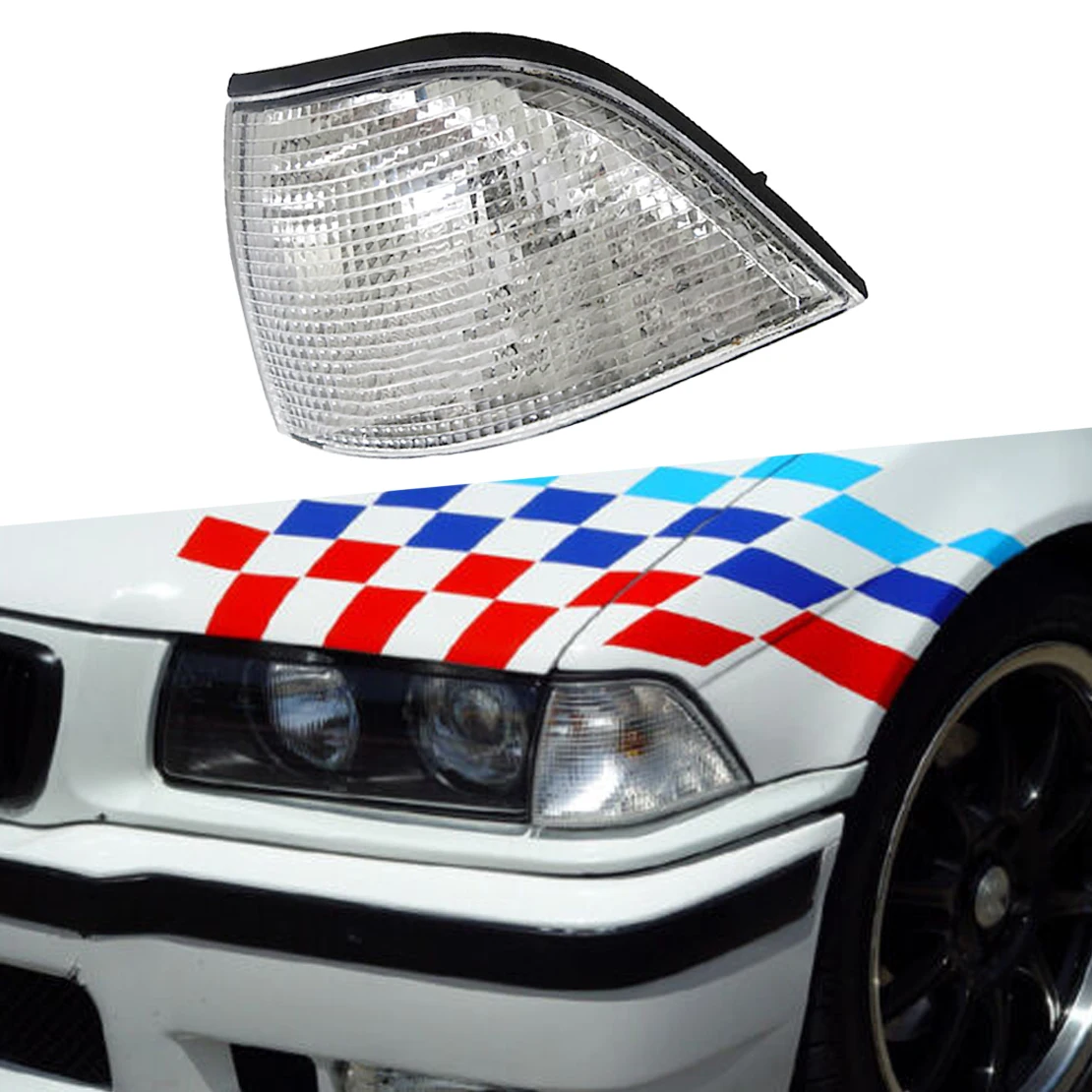 CITALL Left Clear Corner Light Lens Turn Signal Lamp Shell Fit for BMW E36 3 Series 2 Door 1992-1998 