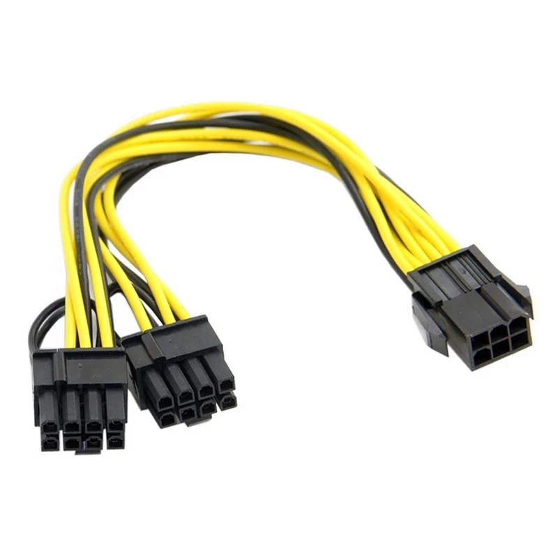 6-контактный PCIe на два (2) x 8 (6 + 2) разъем PCI Express Видеокарта разделитель адаптер