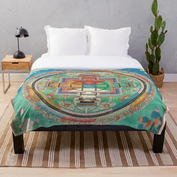

Buddhist Mandala Thangka Art Throw Blanket Soft Sherpa Blanket Bed Sheet Single Knee Blanket Office Nap Blanket