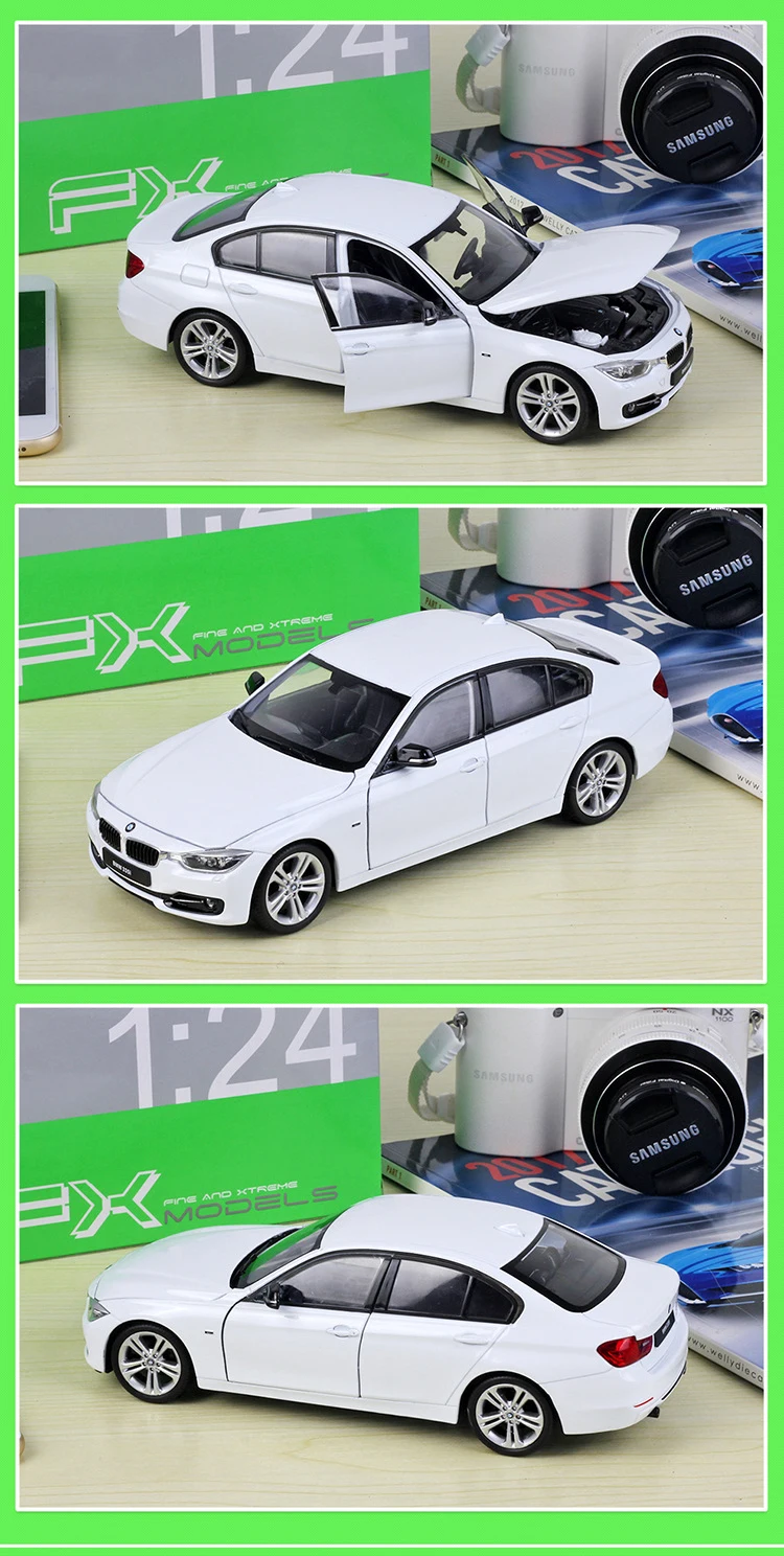 WELLY 1:24 Масштаб литья под давлением модель симулятора автомобиля BMW 335i/535i классический автомобиль металлический сплав игрушечный автомобиль для мальчика Детская Подарочная коллекция