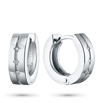 

Silver earrings with diamonds e0601sg03152900