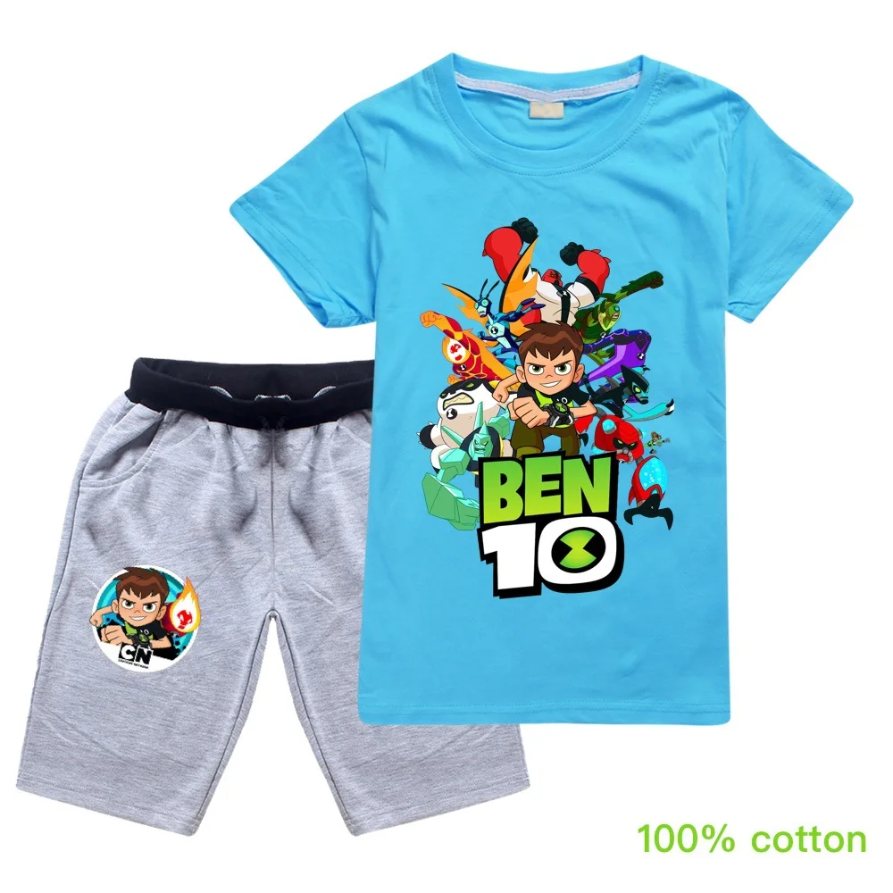 newborn baby clothes set for hospital ben10 2021 Summer autumn Boys Pajamas Suits Short Sleeve Kids Pijama Children Pyjama Sets Boys Sleepwear bottom Clothing Unisex cute outfit sets Clothing Sets