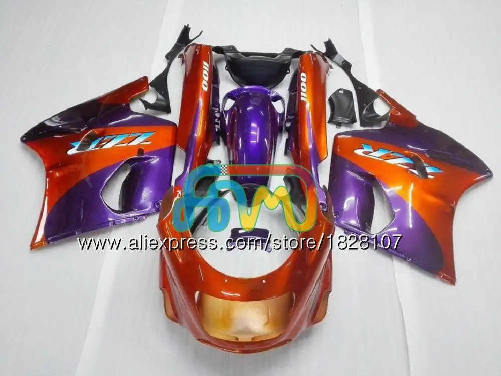 Корпус для KAWASAKI ZX-11R ZZR 1100ZZR1100 ZX11 R зеленого и белого цветов ZZR-1100 7BS. 7 ZX-11 ZX 11R ZX11R 90 91 92 1990 1991 1992 обтекатель - Цвет: No. 22