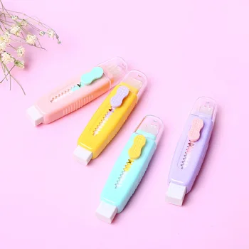 

Creative Eraser Telescopic Eraser for Kids Pick Roller Push-pull Rubber Erasers with Brush Penciles Accessories School Supplie