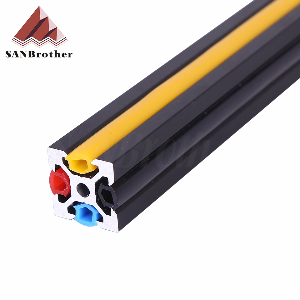 Accessorio Fai Da Telaio Copertura Scanalatura In Plastica Nera - Guarnizione Per Profili Alluminio, Misure 6/8/10 Mm Copertura Scanalatura Alluminio - 12
