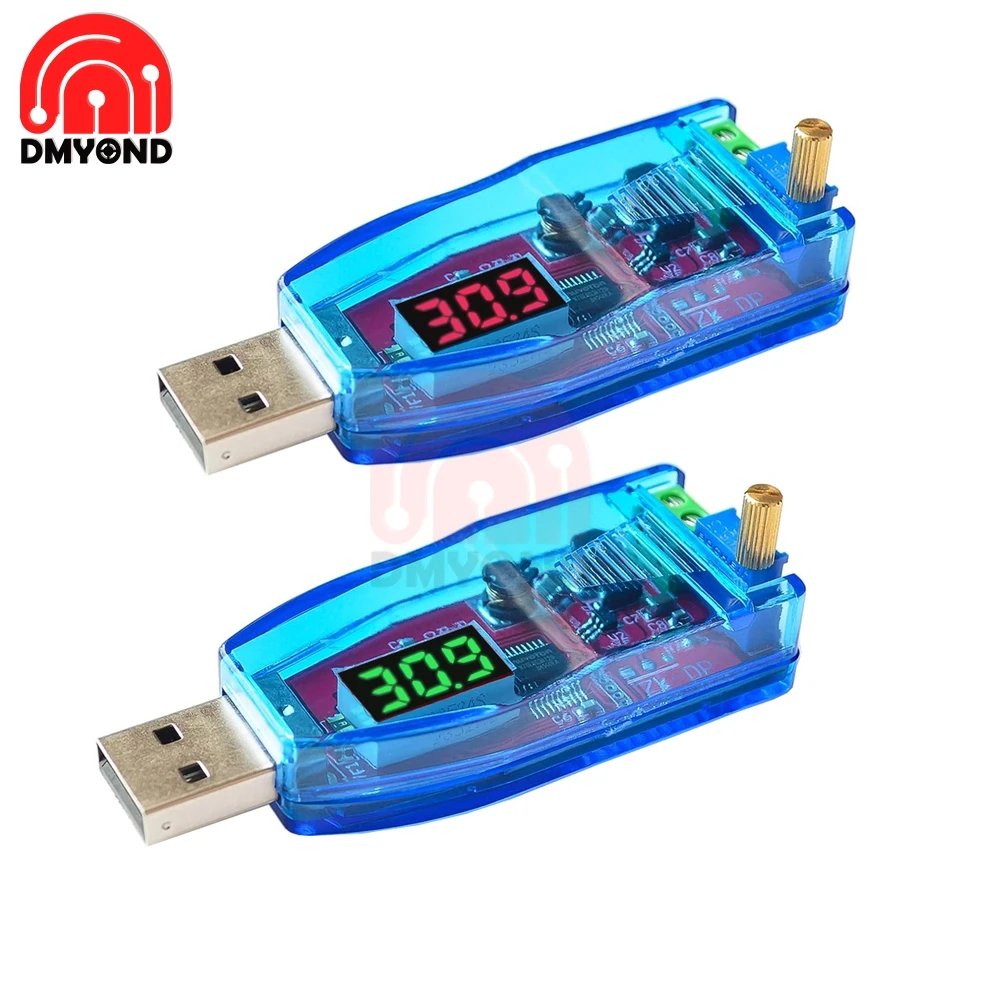 Step шаг вверх вниз 5 В до 3,3 В 9 в 12 В 24 в USB блок питания модуль красный зеленый Дисплей Напряжение вверх кнопка регулировки