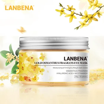 

Gold Osmanthus Fragrans Eye Mask Patches Remover Dark Circles Eye Bag Reduces Eye Lines Lifting Firming Skin Care 50pcs Lanbena