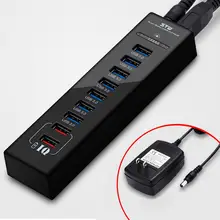 Portable 60W 7+2 USB/IQ Ports 3.0 USB Hub Fast Charger 3.0 Power Adapter Quick Charge 3.0 For Phone Tablet USB Adapter US Plug