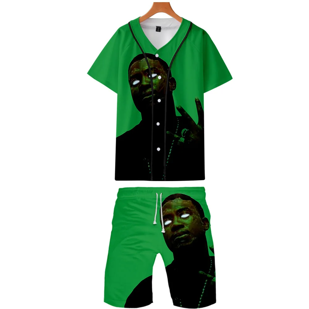 Mane Radric two piece set jackets and shorts Kpop Fashion new cool print Mane Radric baseball jacket set for men streetwear