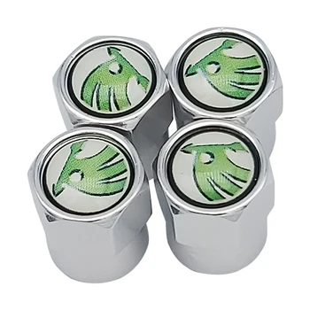

4PCS Metal Wheel Tire Valve Stem Caps for octavia fabia rapid yeti Kodiaq superb octavia a 5 a 7 2 Car Styling Auto